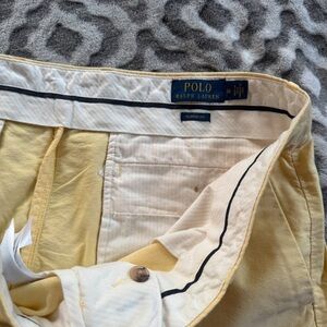 Men’s polo ralph Lauren yellow khaki shorts size 36 new without tags!